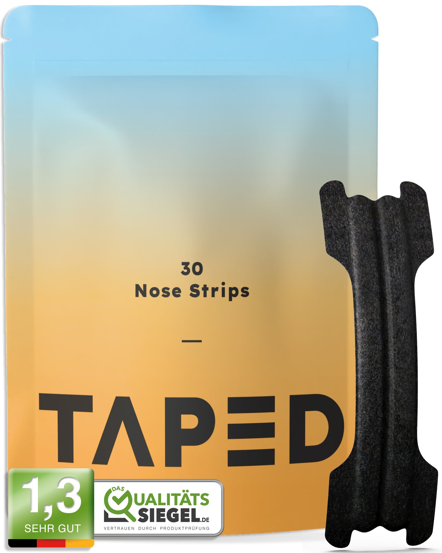 Nasenpflaster Schwarz (30 Stück) - Extra stark Anti Schnarch Nose Strips